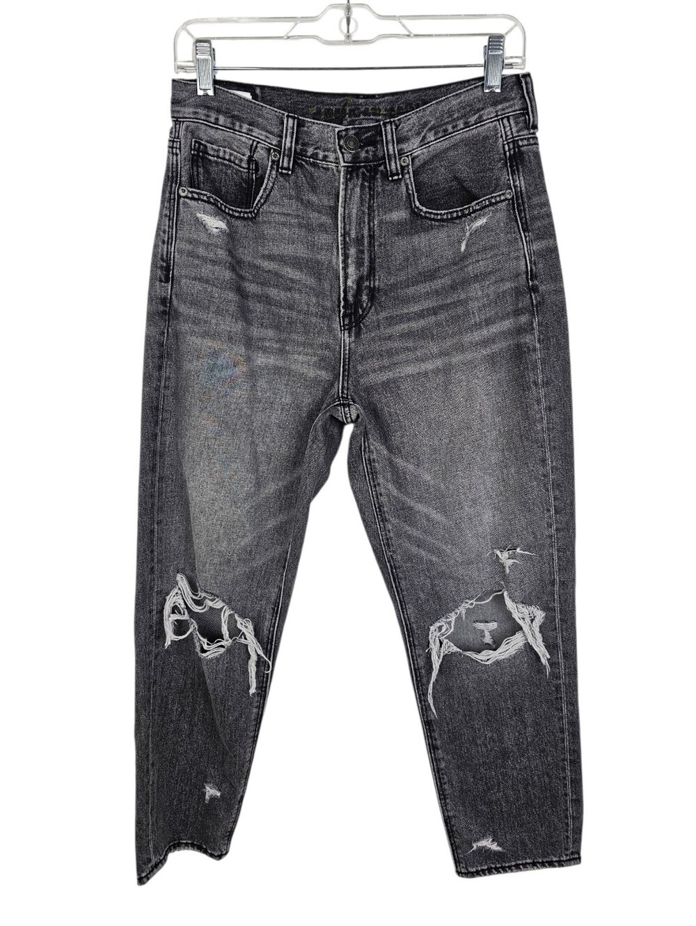 American Eagle Washed Out Black Mom Jeans